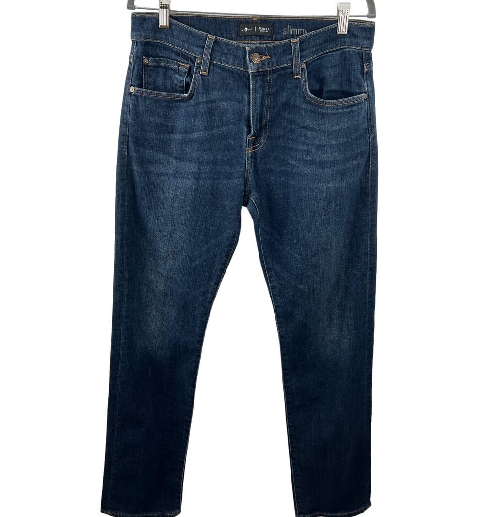 7 For All Mankind Mens Series 7 Denim Slimmy Slim Fit Jeans Dark Blue 7FAM 33